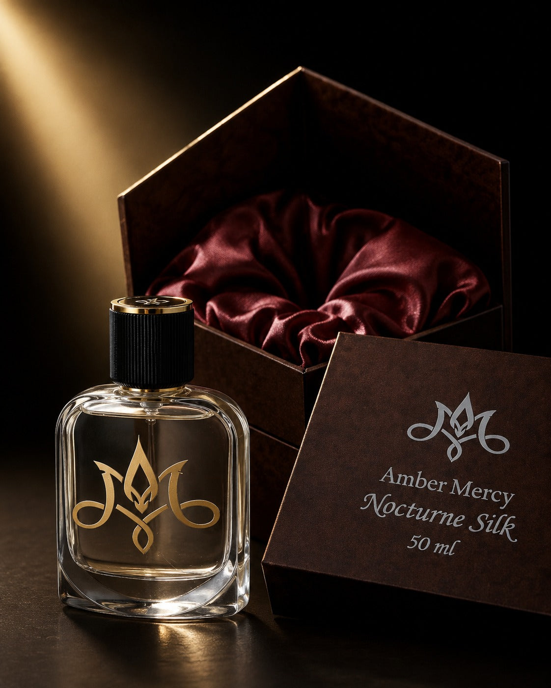 Amber Mercy Nocturne Silk Perfume 50ml - Luxury Elegant Fragrance in Premium Gift Box